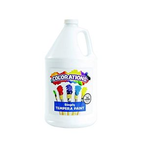Colorations Tempera Paint, Gallon Size, White, Non Toxic, Vibrant, Bold, Kids Paint, Craft, Hobby, Fun, Art Supplies (Item # GSTWH)