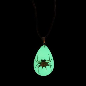 REALBUG Spiny Spider Glow in The Dark Necklace, Small