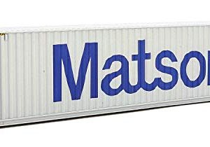 Walthers SceneMaster HO Scale Model of Matson (Gray, Blue) 40' Hi Cube Corrugated Side Container