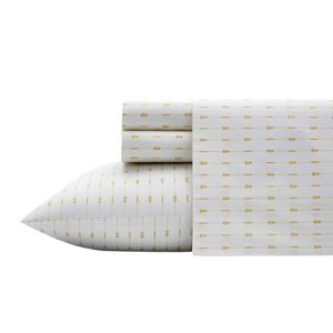 Tommy Bahama Pineapple Pinstripe Sheet Set, King, Yellow