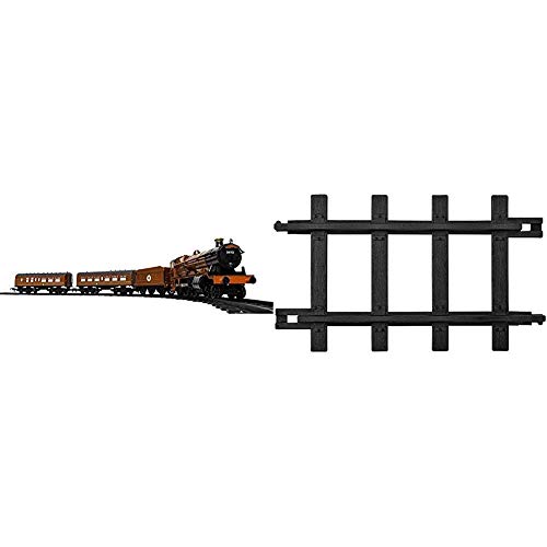 Lionel Hogwarts Express Battery-Powered Train Set with Remote + 12-Piece Straight Track Expansion Pack