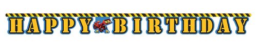 Happy Birthday Jointed Letter Banner, Under Construction