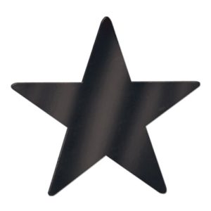 Beistle 55838-BK 36-Piece Foil Star Cutouts, 9-Inch