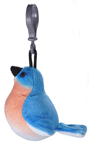 Wild Republic Eastern Bluebird Plush Clip, Stuffed Animal, Bird Toys for Kids, Birders, 4"