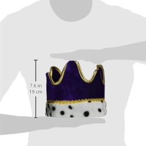 Plush Royal Crown (purple) Party Accessory (1 count) (1/Pkg)