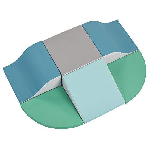 FDP SoftScape Super Climb and Slide Climber for Toddlers and Kids, Colorful Beginner Soft Structure for Active Playtime (6-Piece Set) - Contemporary