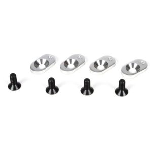 Losi EngineMntInserts&Screws,19T(4): 5IVE-T, MINI WRC, LOSB5801