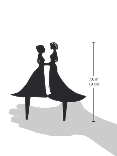 Unik Occasions Lesbian Couple Silhouette Acrylic Wedding Cake Topper