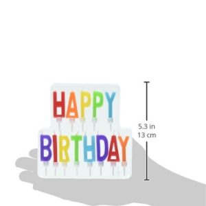 Amscan 170333 Happy Birthday Letter Candles, 2 1/8", Multicolor
