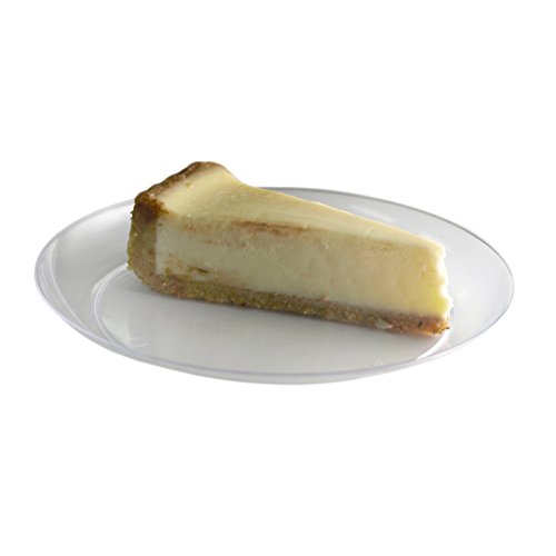 Party Essentials 40-Count Hard Plastic 6" Dessert/Appetizer Plates, Clear