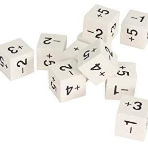 School Smart Positive and Negative Number Dice, Set of 12