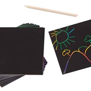 Melissa & Doug Scratch Art Box of Rainbow Mini Notes - The Original (Arts & Crafts, Wooden Stylus, 125 Count, Great Gift for Girls and Boys - Best for 4, 5, 6 Year Olds and Up)