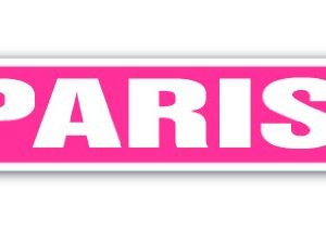 Paris Street Sign Childrens Name Room Sign | Indoor/Outdoor |  18" Wide