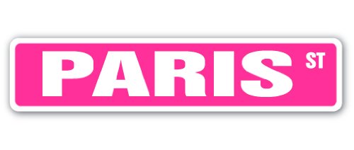 Paris Street Sign Childrens Name Room Sign | Indoor/Outdoor |  18" Wide