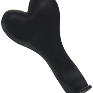 Pioneer Balloon Company Heart Shaped Latex Balloon, 6", Onyx Black, Pack of 100 Balloons