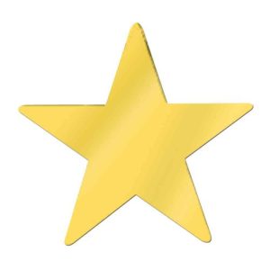 Jumbo Foil Star Cutout (gold) Party Accessory (1 count)