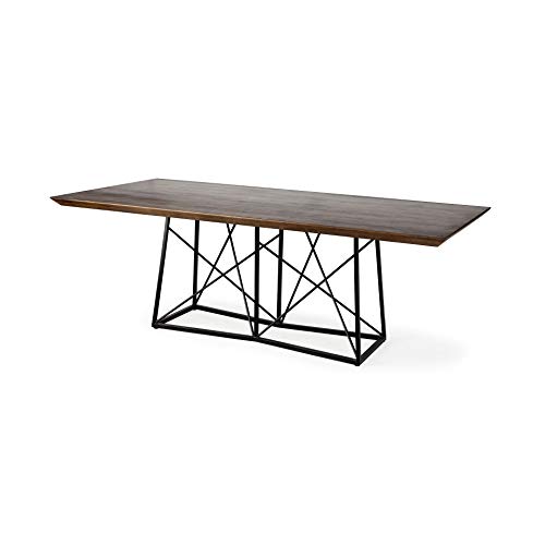 Mercana 67900-AB Morpheus Dining Table, Rectangular (86" x 40"), Medium Brown