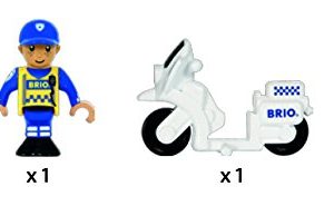 Brio World - 33861 Police Motorcyclist | 3 Piece Toy for Kids Ages 3 and Up