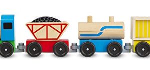 Melissa & Doug Cargo Train - Classic Wooden Toy (4 linking cars, approx. 5 inches long each)