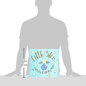 The Kids Room by Stupell Little Star You're Heavent Sent Blue Bundled Baby Oval Wall Plaque