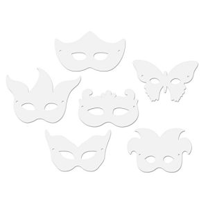Creativity Street Die Cut Mardi Gras Paper Masks, Assorted Designs, 24 Pack (AC4651)