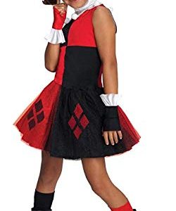 Rubie's DC Super Villain Collection Harley Quinn Girl's Costume with Tutu Dress, Medium