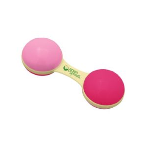 green sprouts Sprout Ware Dumbbell Rattle made from Plants | Encourages whole learning the healthy & natural way | Plant based, Easy to hold & shake, Playful rattle sound