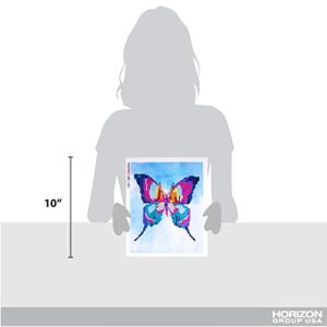 Dazz 3D Gemstone Painting Butterfly & Roses Pack of 2 by Horizon Group USA, Includes 2 8”X10” Diamond Dotz Painting, Rhinestone Sheets for Adults & Children, Gem Tray & Stylus Included.Multicolored