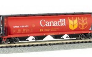 Bachmann Industries Inc. Canadian 4-Bay Cylindrical Grain Hopper Canada Grain - N Scale