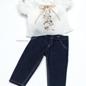 Chic Jeans & Peasant Blouse - Fits 18" American Girl Dolls