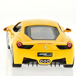 Carmel 1:14 Ferrari 458 Italia 2.4Ghz with Lights Rechargeable Battery, Yellow