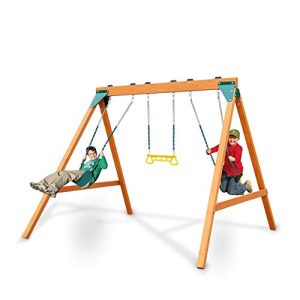 Swing-N-Slide PB 8360 Ranger Wooden Swing Set with Swings