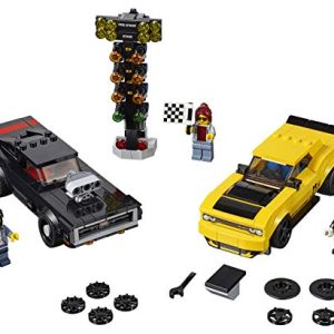 LEGO Speed Champions 2018 Dodge Challenger SRT Demon and 1970 Dodge Charger R/T 75893 Building Kit, 2019 (478 Pieces)