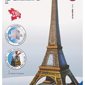 Ravensburger Eiffel Tower 216 Piece 3D Jigsaw Puzzle for Kids and Adults - Easy Click Technology Means Pieces Fit Together Perfectly