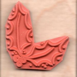Stamps by Impression ST 0883a Holly Christmas Rubber Stamp