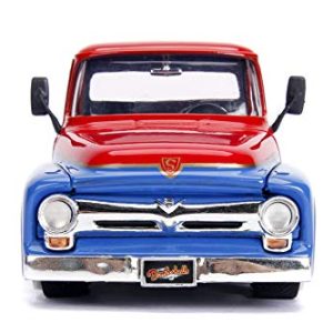 Jada DC Comics Bombshells Supergirl & 1956 Ford F100 DIE-CAST Car, 1: 24 Scale Vehicle & 2.75" Collectible Figurine 100% Metal