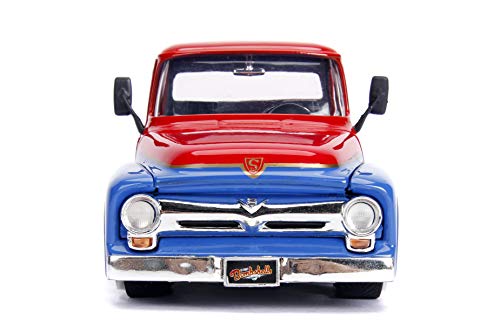 Jada DC Comics Bombshells Supergirl & 1956 Ford F100 DIE-CAST Car, 1: 24 Scale Vehicle & 2.75" Collectible Figurine 100% Metal