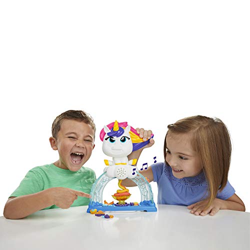 Play-Doh Tootie The Unicorn Ice Cream Set with 3 Non-Toxic Colors Featuring Color Swirl Compound