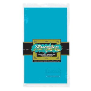 Masterpiece Plastic Rectangular Tablecover (turquoise) Party Accessory (1 count) (1/Pkg)