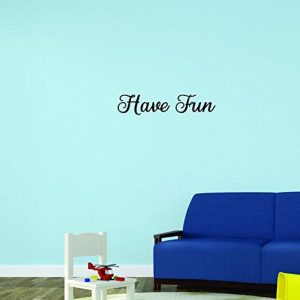 Design with Vinyl Moti 1936 1 Have Fun Daycare Preschool School Kids Playroom Boy Girl Peel & Stick Wall Sticker Decal, 6 x 24", Black