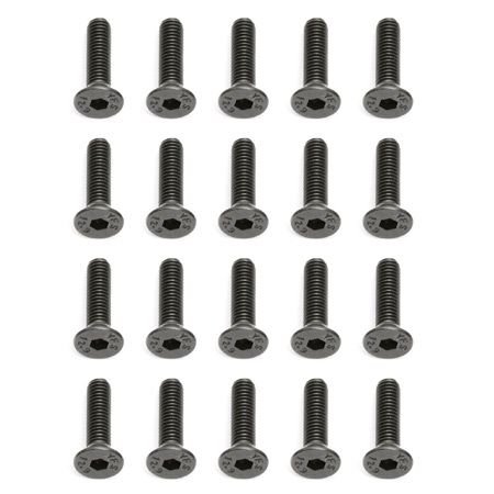 Team Associated 25203 M3 x 12mm Flat Head Counter Sunk Hex Screw