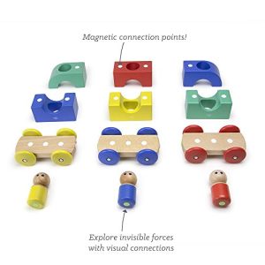 12 Piece Tegu Magnetic Tram Building Block Set, Big Top