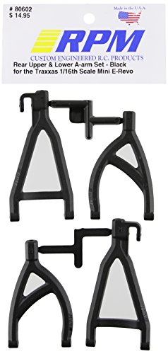 RPM 80602 Rear Upper/Lower A-Arms Black 1/16 E-Revo Black