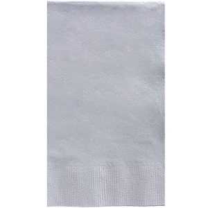 Amscan Silver 2-Ply Paper Guest Towel Big Party Pack, 40 Ct.