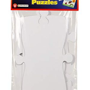 Hygloss Products 10Piece White Blank Poster Puzzle - 22 X 28 Large DIY Jigsaw Set - Rectangle Shape, 10 Setsper Pack