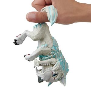 Untamed Dire Wolf by Fingerlings – Blizzard (White and Blue) – Interactive Collectible Toy – By WowWee