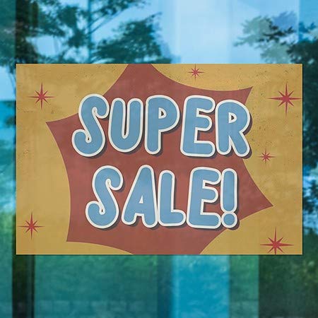 CGSignLab |"Super Sale -Nostalgia Burst" Window Cling | 30"x20"