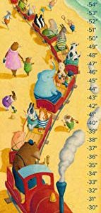 Oopsy Daisy Growth Chart, Seaside Train Ride, 12" x 42"