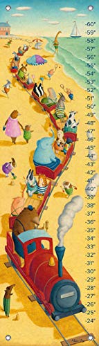 Oopsy Daisy Growth Chart, Seaside Train Ride, 12" x 42"