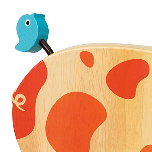 B. toys – Happy Go Piggy – Wooden Pull Toy – BPA Free Walk-A-Long Pull toy for Toddlers 18 months +